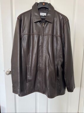 Pelle Studio Dark Brown Genuine Leather Mens Jacket